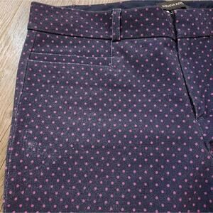 Banana Republic Sloan Fit Dot Slim Ankle Pant Navy Purple Size 6